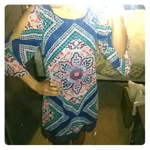 Cold shoulder Boho Dress with Lace! NWOT ❤❤